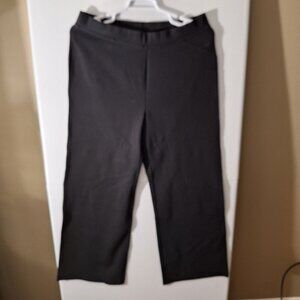 Roaman's Womens Dress Pants Size 18W Color Black Faux Pocket Wide Leg